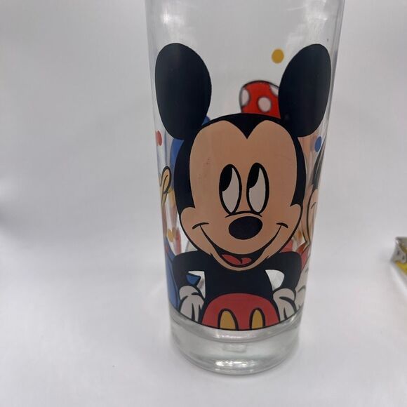 Vintage Anchor Hocking Disney Mickey Mouse Minnie Mouse Donald Duck Drink Glass - Picture 2 of 8
